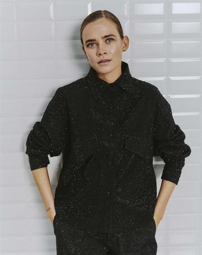 Withblack - Dayana WBL Denim Deluxe Jakke - Black Denim W/ Stone